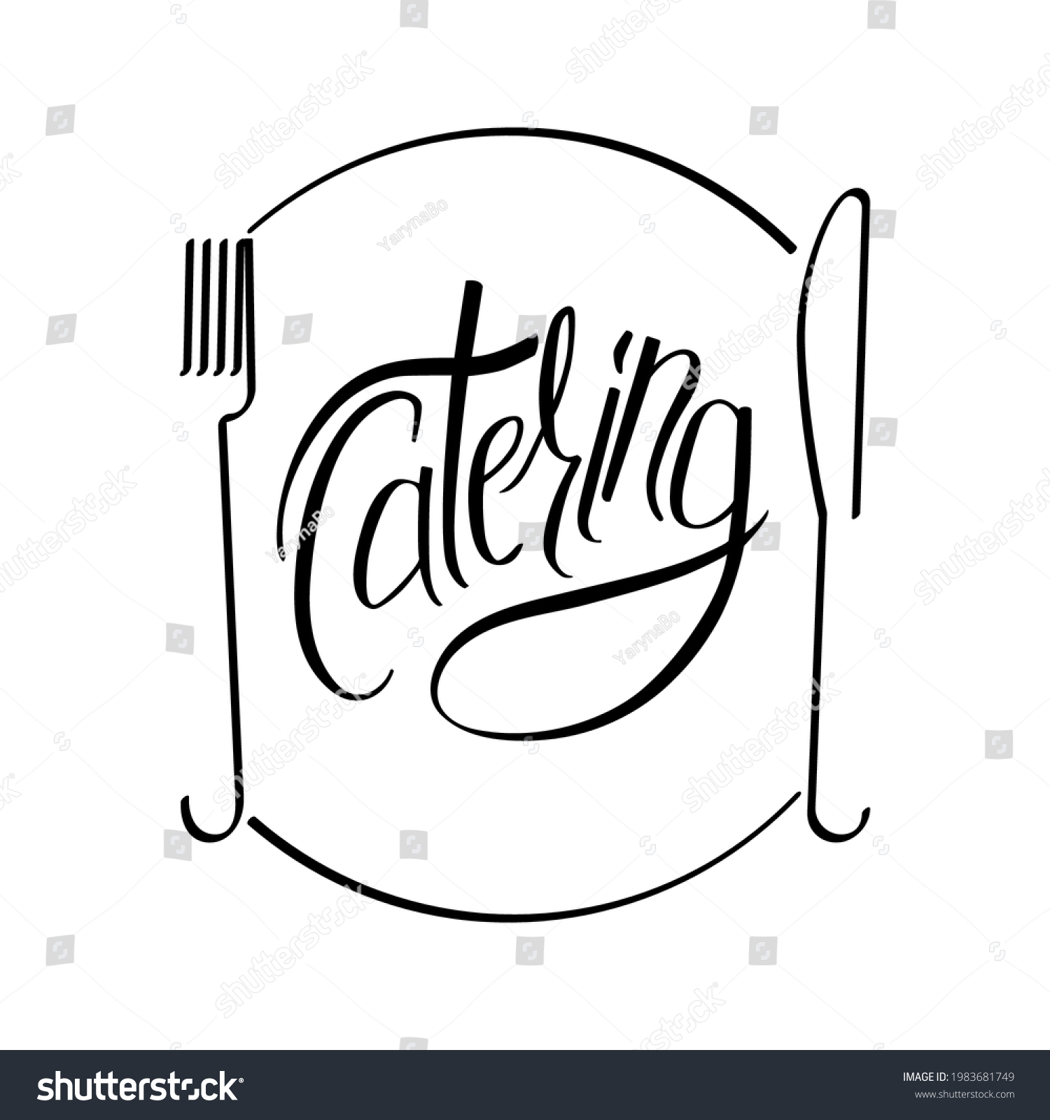 Catering Logo Design Knife Fork Cater Stock Vector (Royalty Free ...