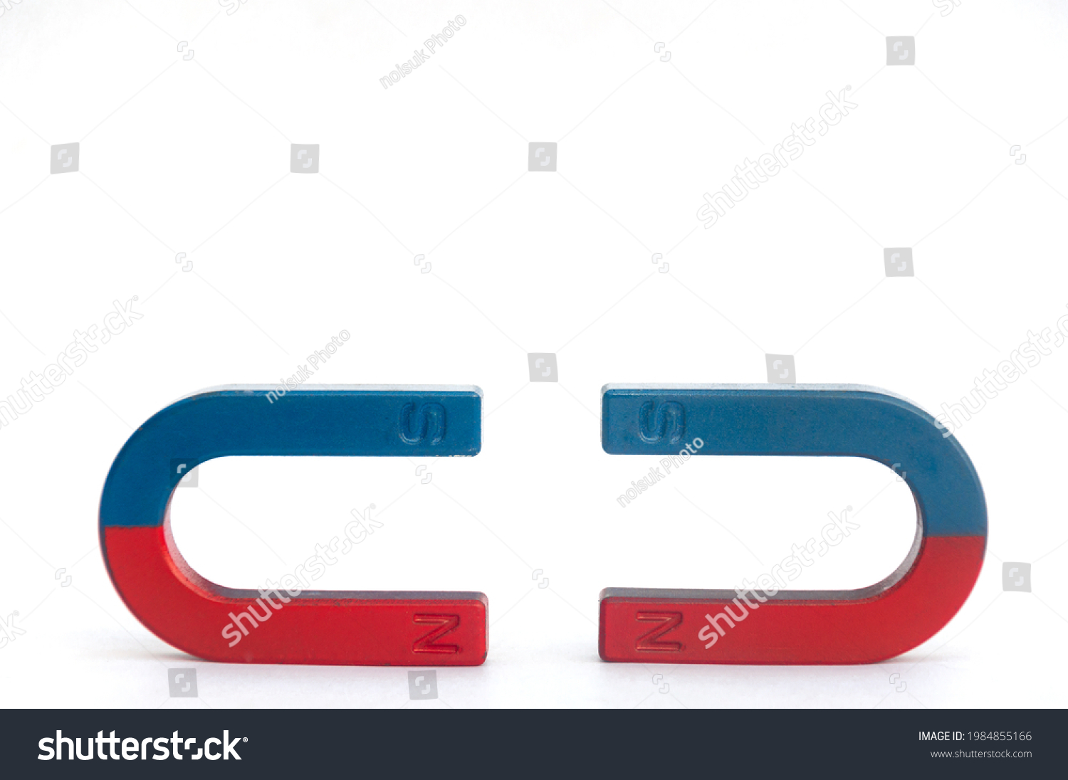 Horseshoe Magnet Bring Magnetic Poles Two Stock Photo 1984855166 ...