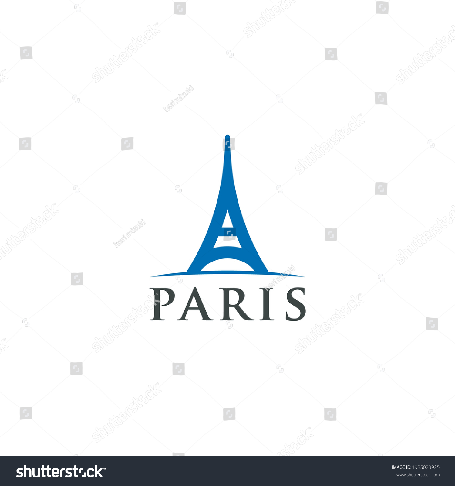 Tower Eiffel Simple Logo Design Inspiration Stock Vector (Royalty Free ...