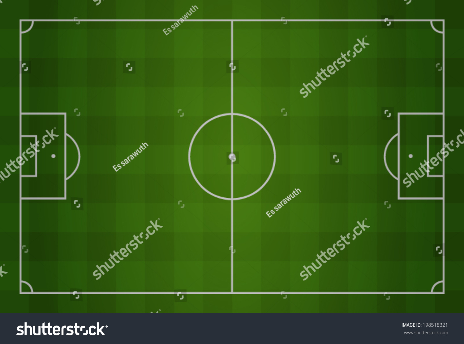 Soccer Field Vector Illustration Stock Vector (Royalty Free) 198518321 ...