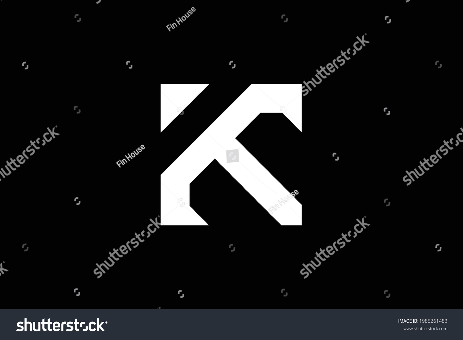 Kt Letter Logo On Luxury Background Stock Vector (Royalty Free ...