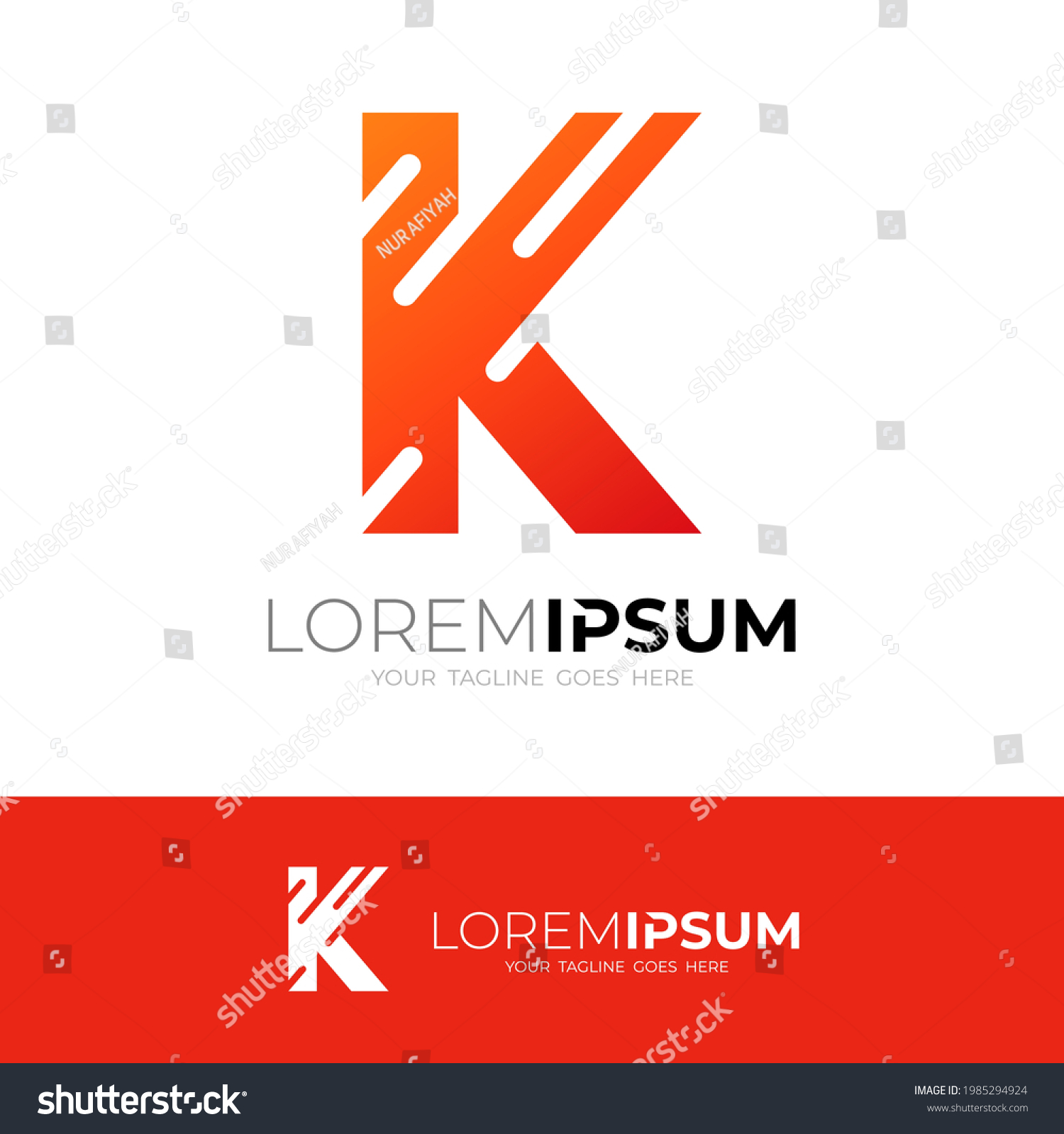 Simple Letter K Logo Flat Style Stock Vector (Royalty Free) 1985294924 ...