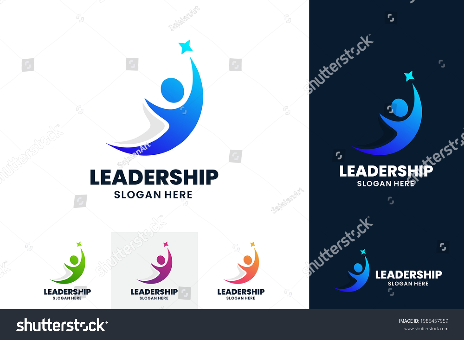 Success People Logo Template Design Leadership Stock Vector (Royalty ...