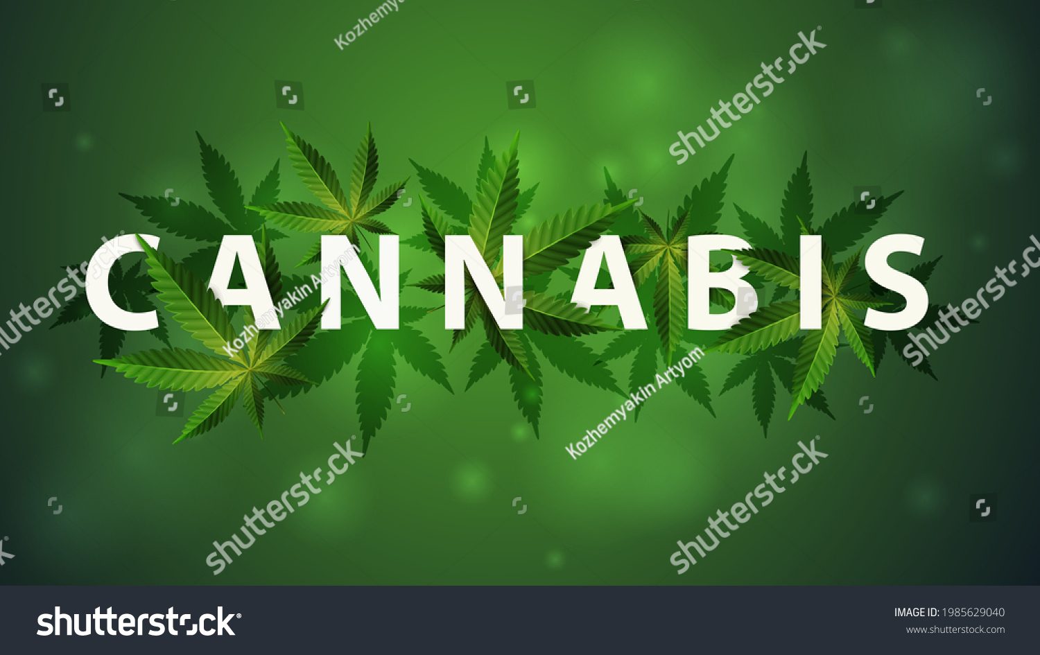 Cannabis Logo Sign Symbol 3d Title Stock Vector (Royalty Free ...