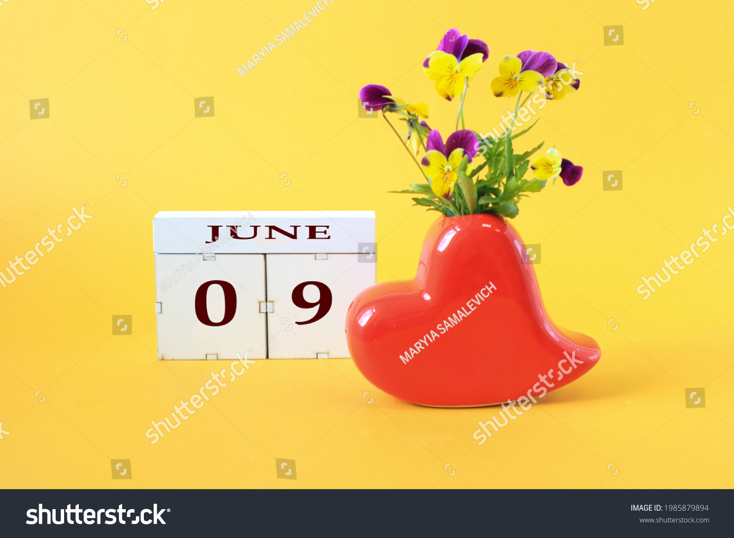 Calendar June 9 Name Month June Stock Photo 1985879894 Shutterstock