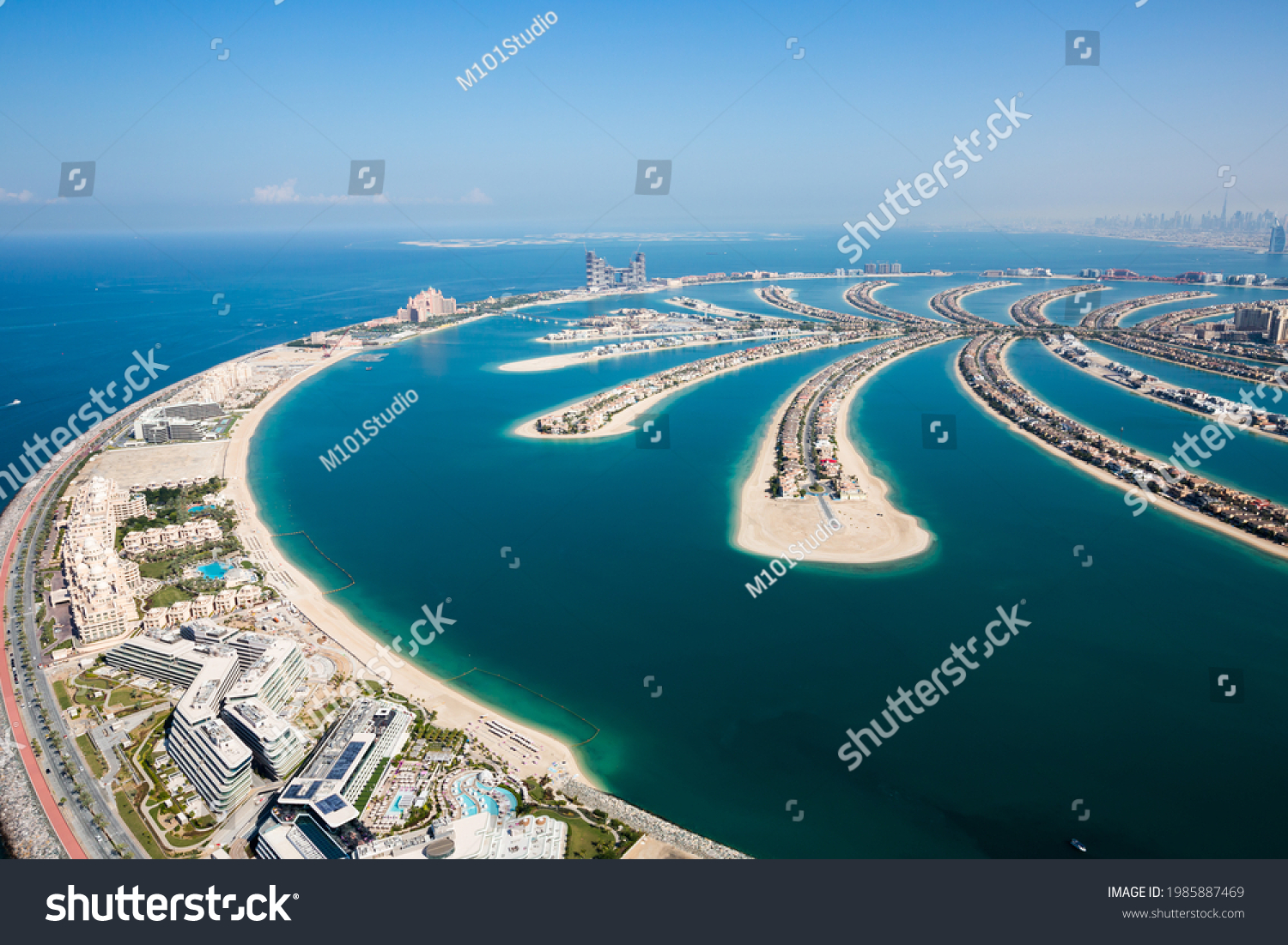 Dubai Aerial View Palm Jumeirah Above Stock Photo 1985887469 | Shutterstock