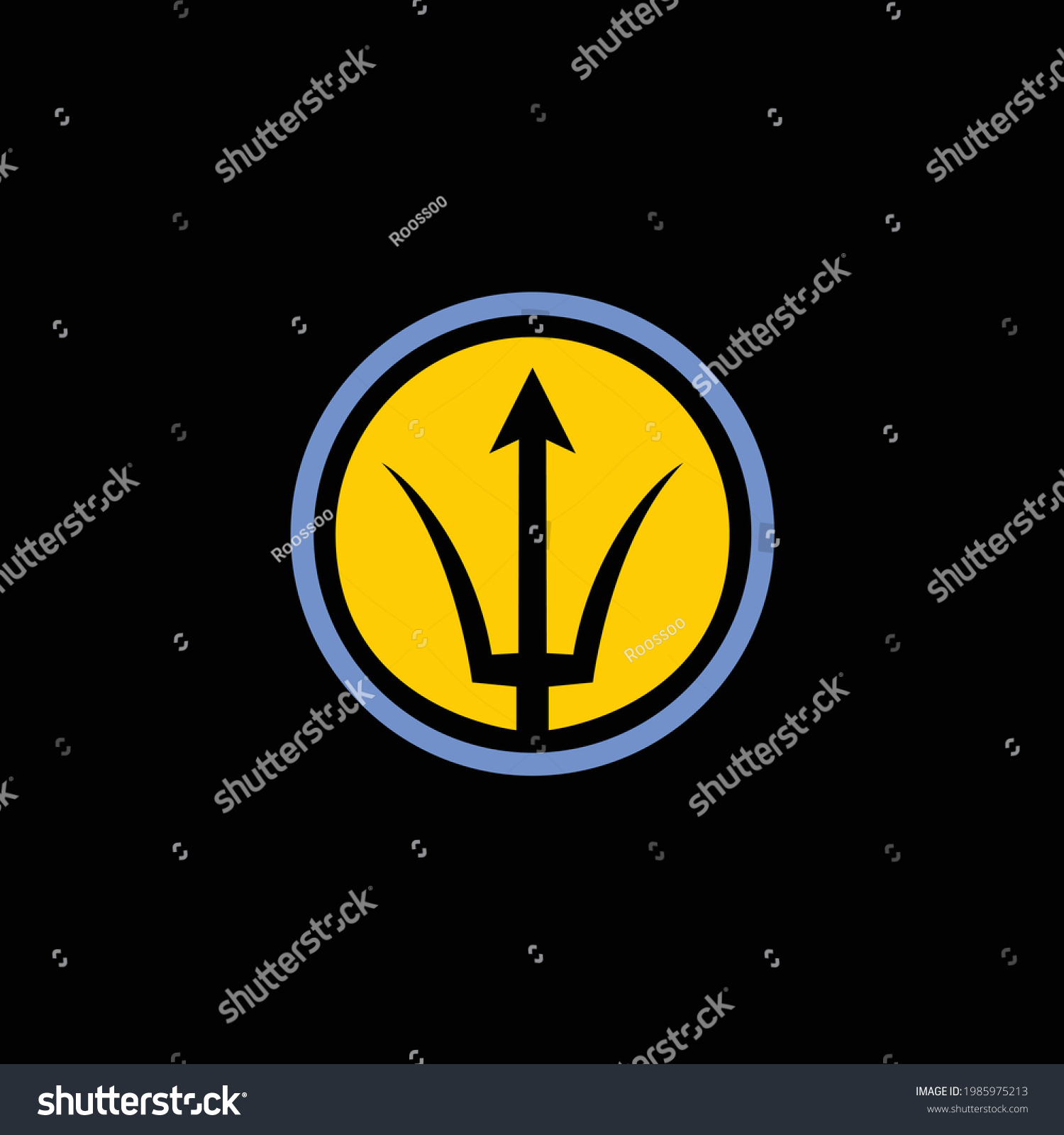 Golden Trident Poseidon Neptune Shiva Goddess Stock Vector (Royalty ...