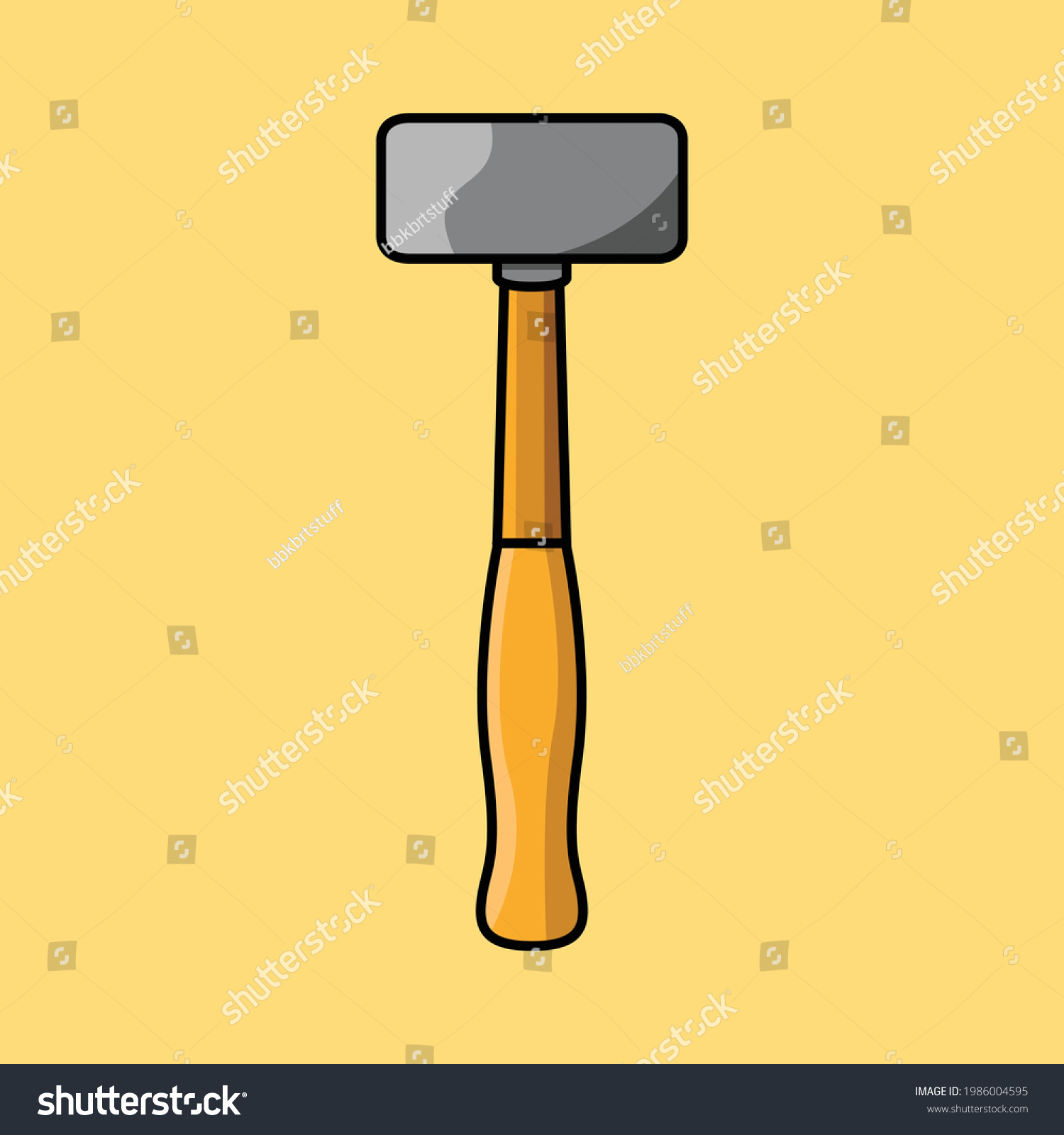 Sledge Hammer Cartoon Vector Icon Illustration Stock Vector (Royalty ...