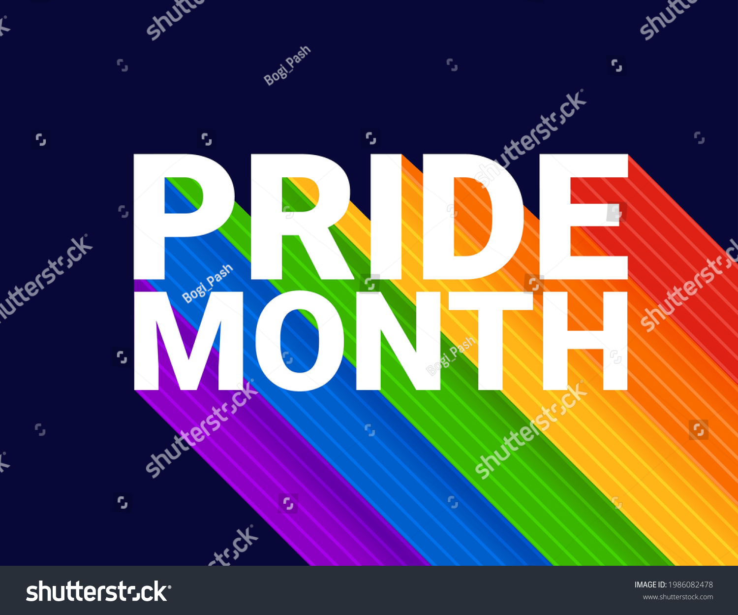 Pride Month Vector Banner Pride Month Stock Vector (Royalty Free ...