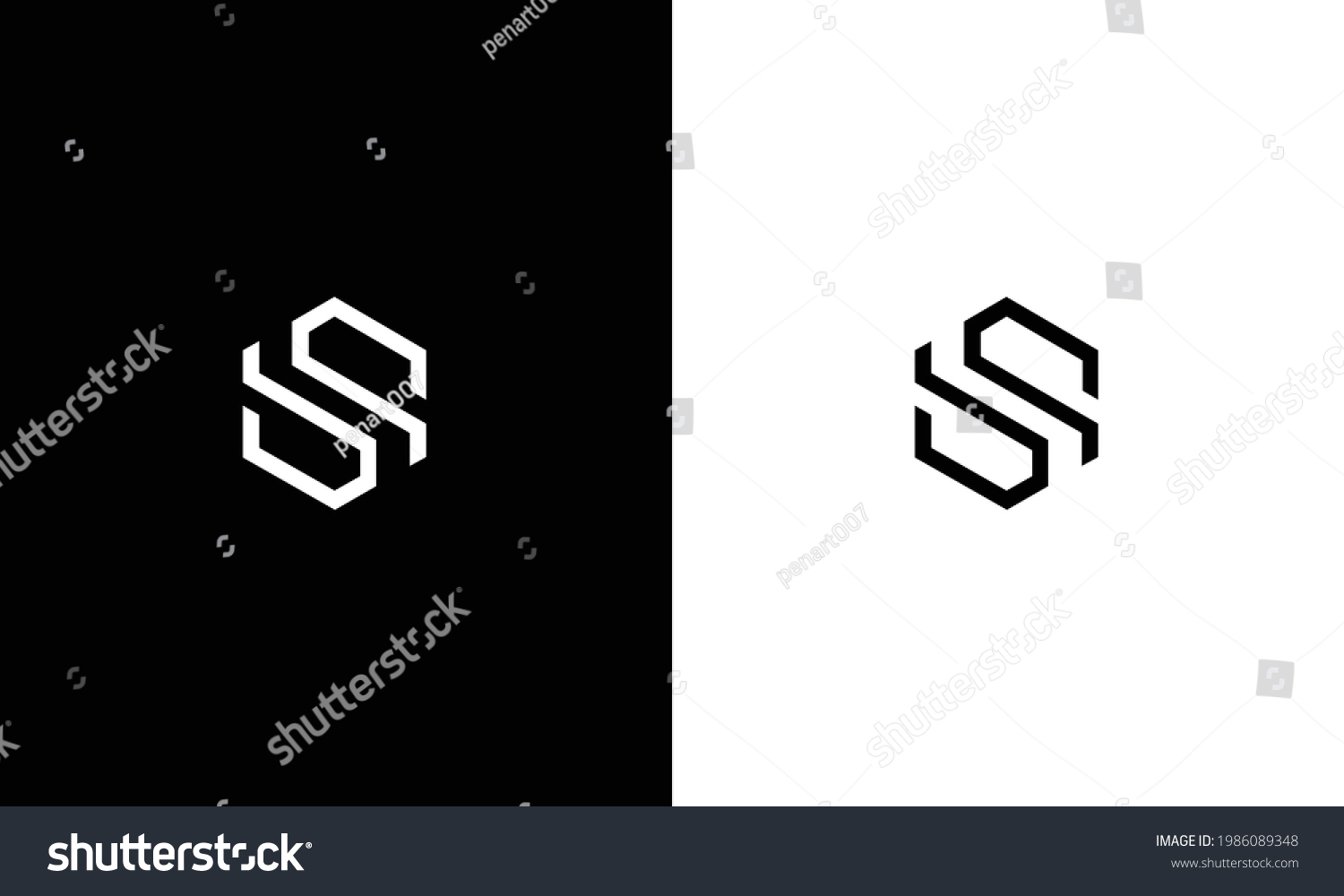 Ss Initial Vector Monogram Icon Logo Stock Vector (Royalty Free ...