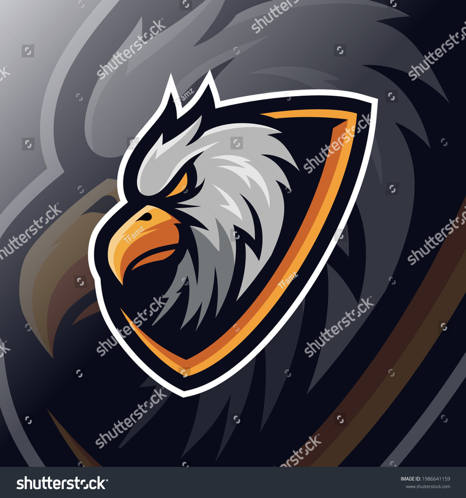 Eagle Mascot Esport Logo Perfect Esports Stock Vector (Royalty Free ...