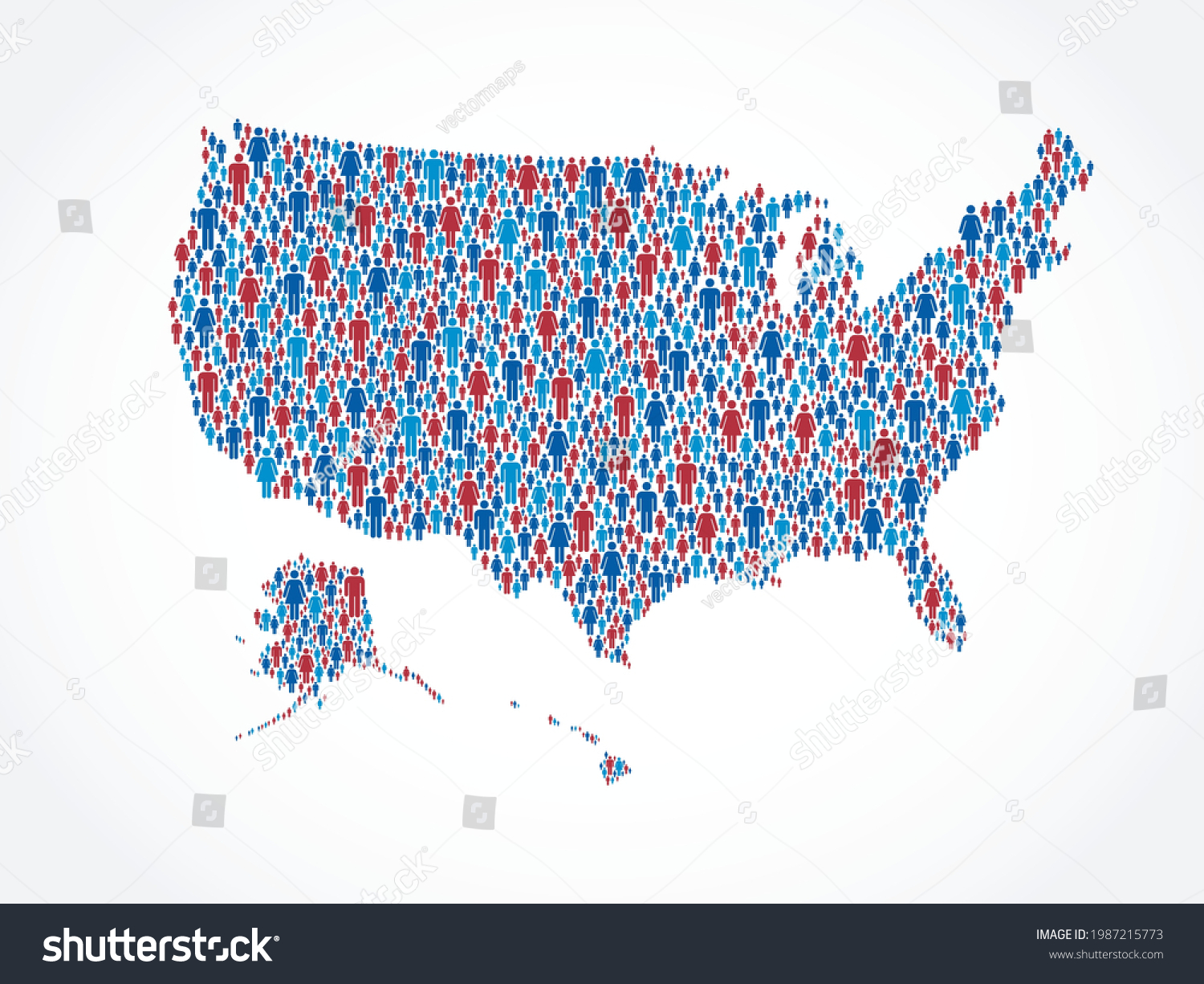 Vector Color Map United States Made Stock Vector (Royalty Free ...