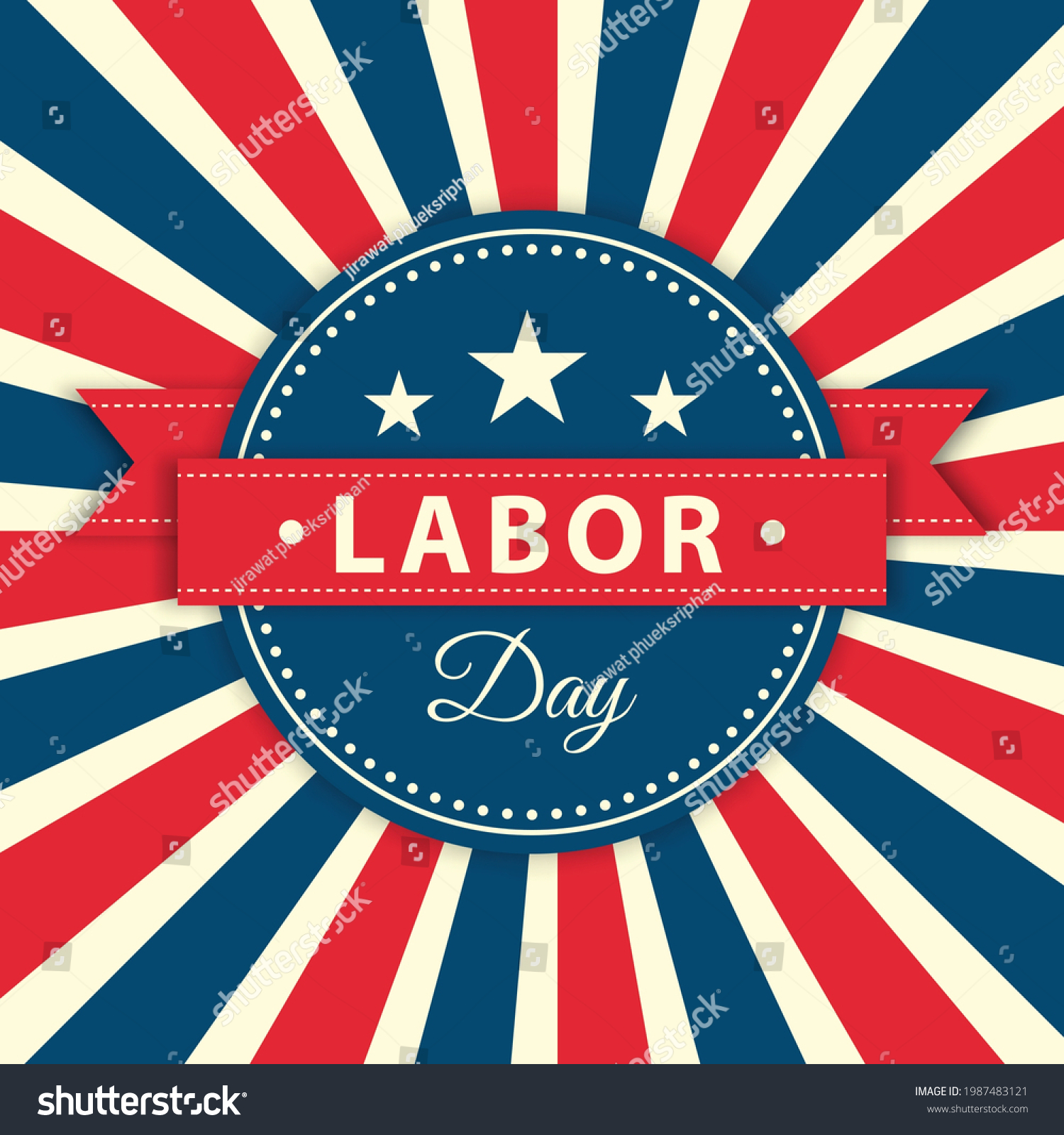 Happy Labor Day America Background Vector Stock Vector (royalty Free 