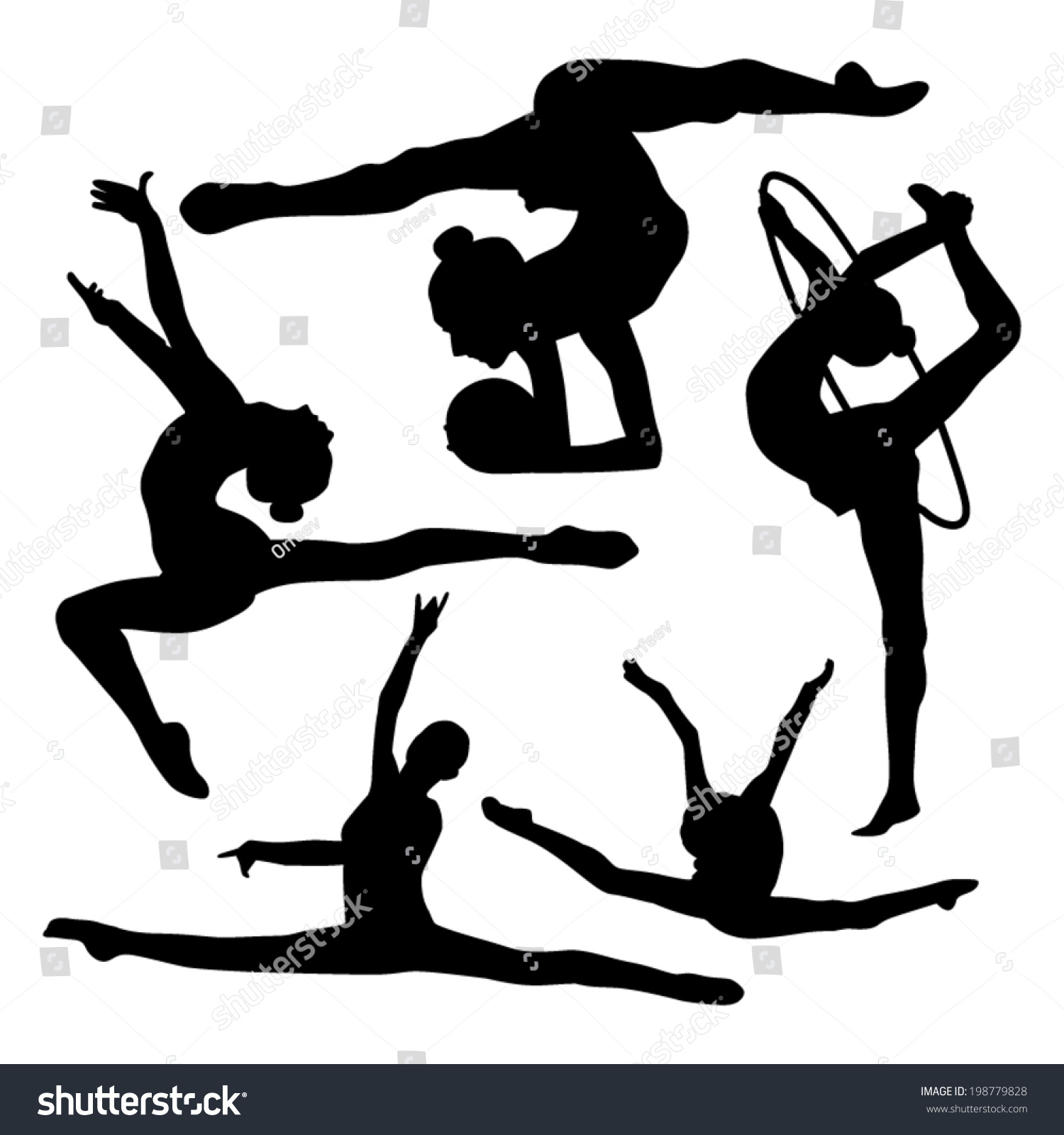 Черно белые элементы гимнастики