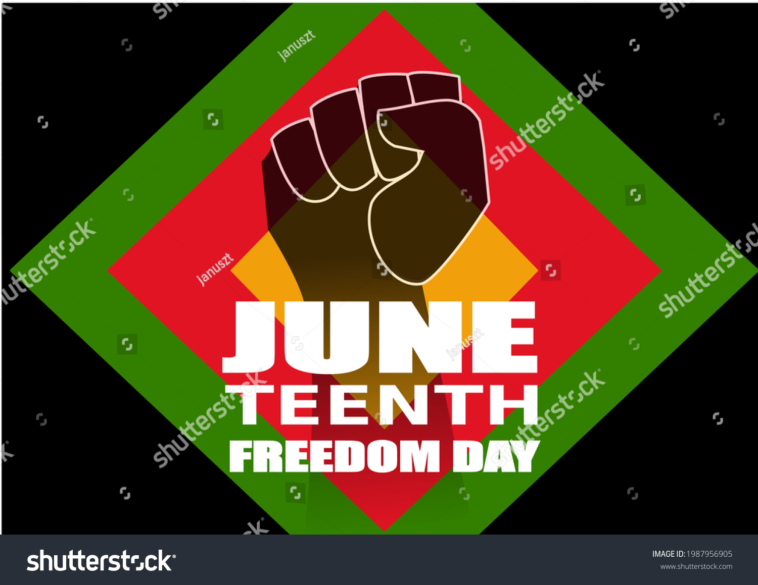 Independence Day Freedom Emancipation Day Stock Vector