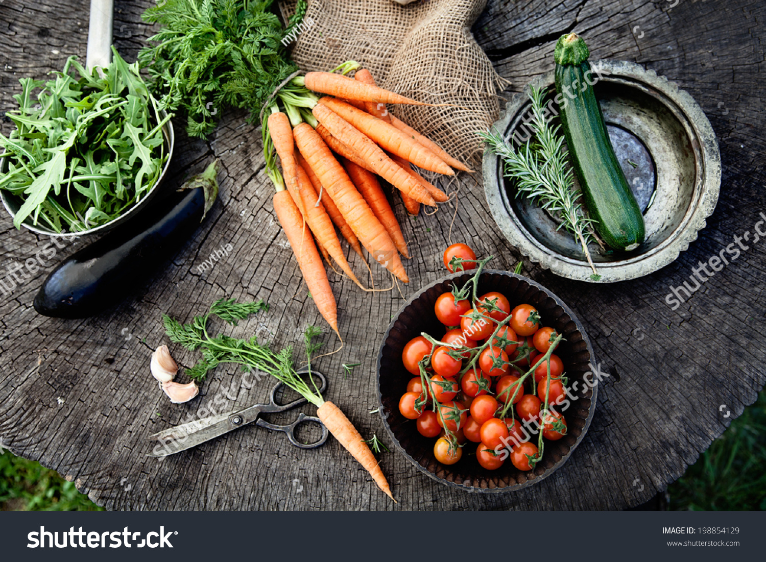 Fresh Organic Vegetables Food Background Healthy Stock Photo 198854129 ...