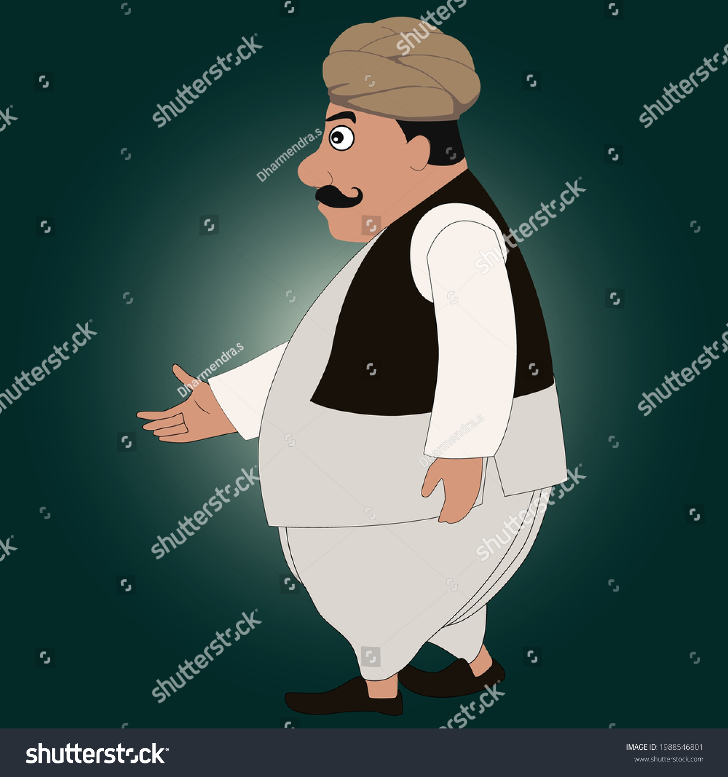 Indian Businessman Village Man Traditional Stock Vector (Royalty Free ...