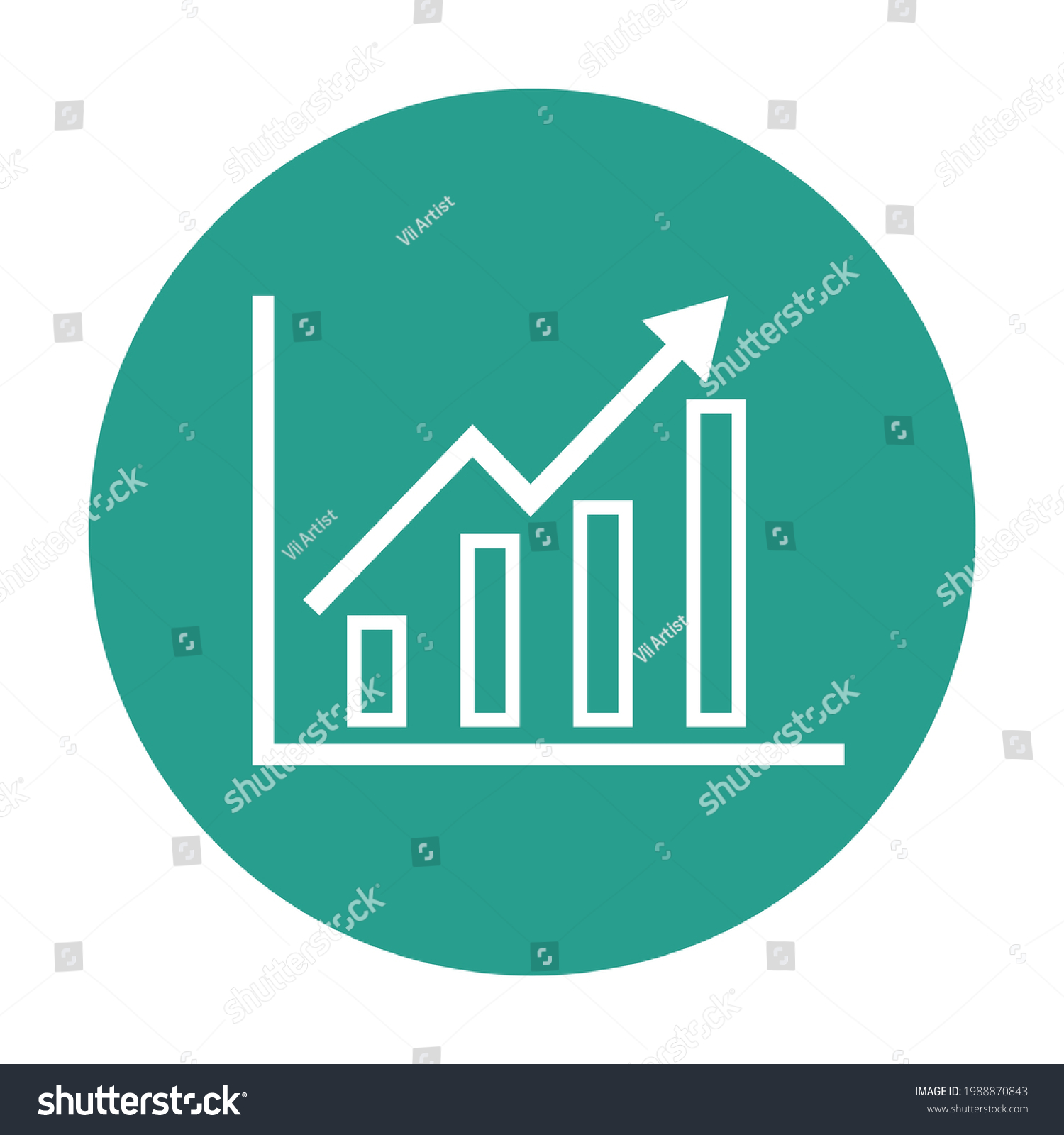 Growth Business Graph Vector Increasing Chart Stock Vector (Royalty ...