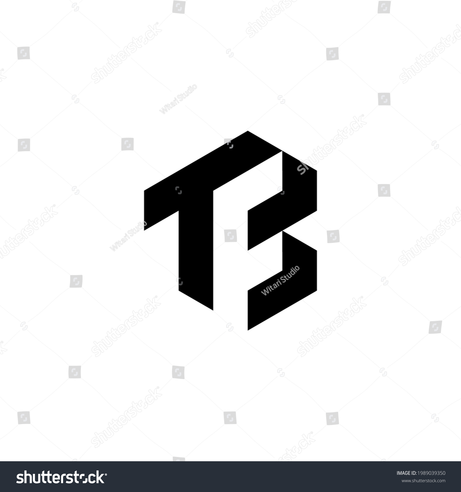 T F B Initial Logo Design Stock Vector (Royalty Free) 1989039350 ...