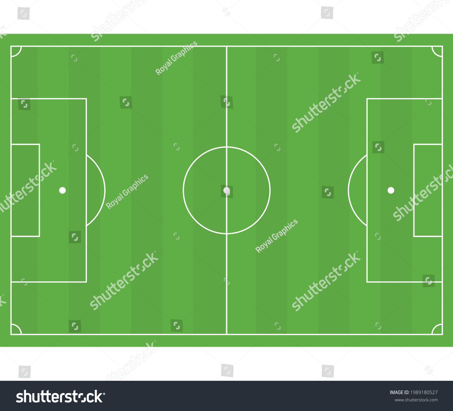 Soccer Football Field Editable Illustration Stock Vector (royalty Free 