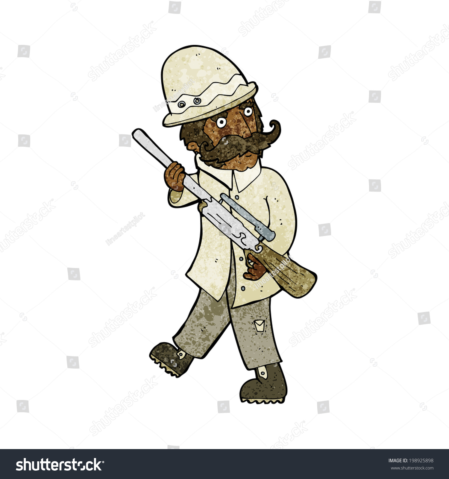Cartoon Big Game Hunter Stock Illustration 198925898 | Shutterstock