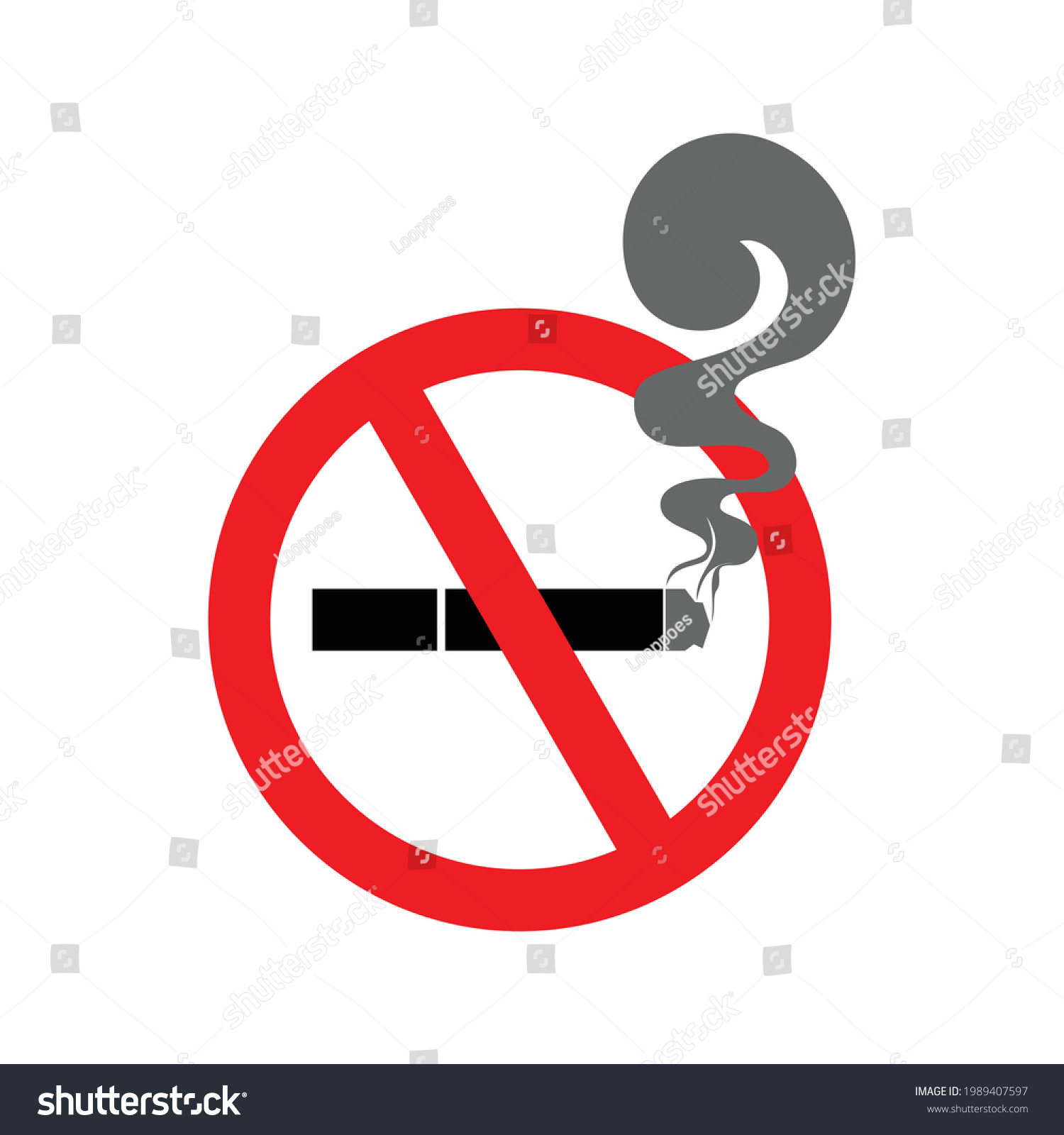 No Smoking Logo Design Inspiration Stock Vector (Royalty Free ...