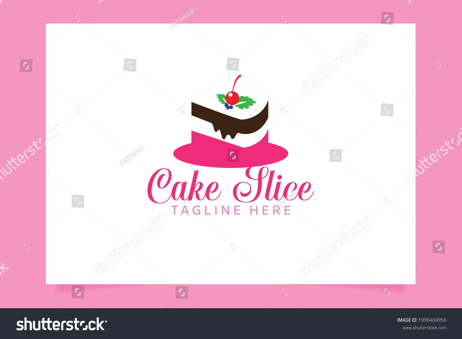 Cake Slice Logo Vector Graphic Beautiful Stock Vector (Royalty Free ...