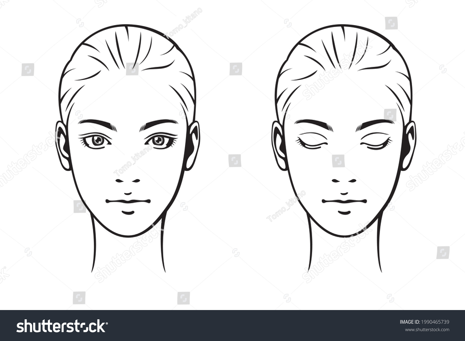 Illustration Womans Face Vector Graphic Stock Vector (Royalty Free ...