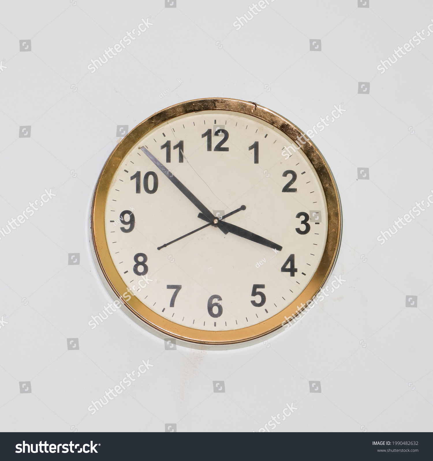 Large Round Clock Old Simple Design Stock Photo 1990482632 | Shutterstock