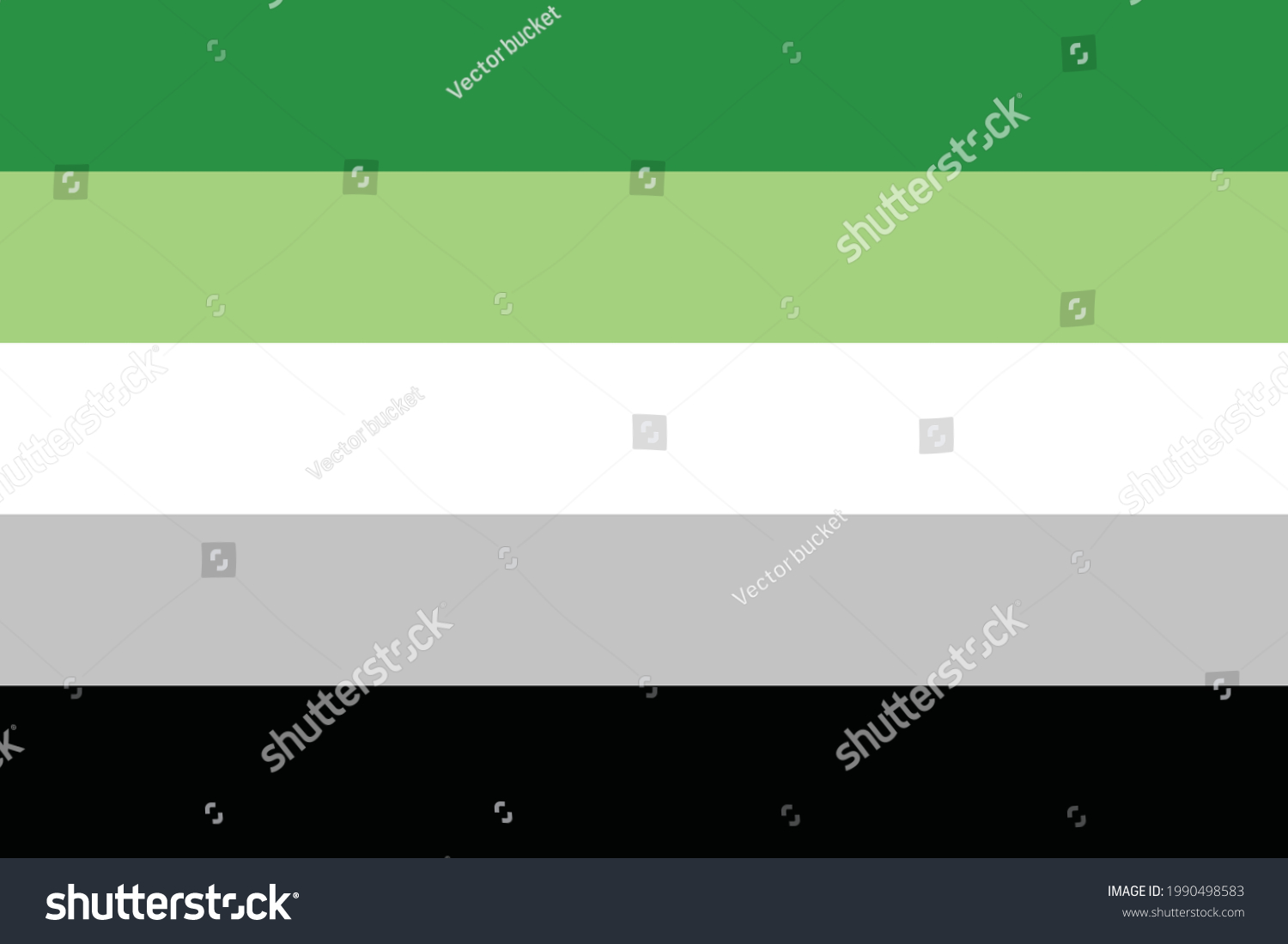 Aromantic Flag Vector Illustration Aromantic Pride Stock Vector Royalty Free 1990498583 