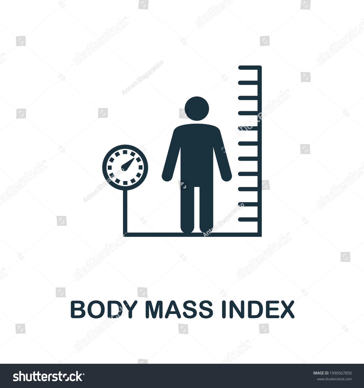 Body Mass Index Icon Simple Creative Stock Vector Royalty Free 1990567850 Shutterstock 1466