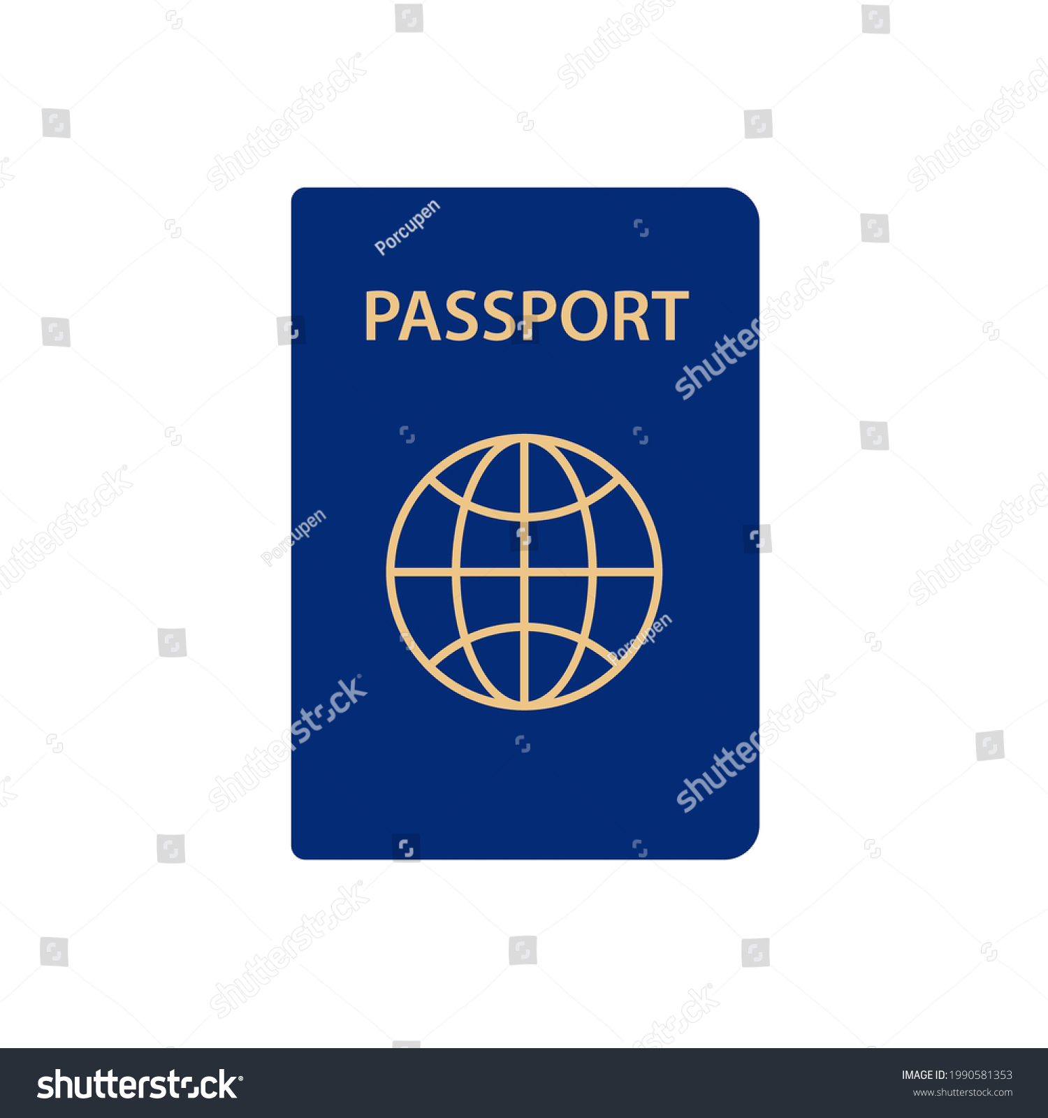 Passport National Identification Document Vector Illustration Stock ...