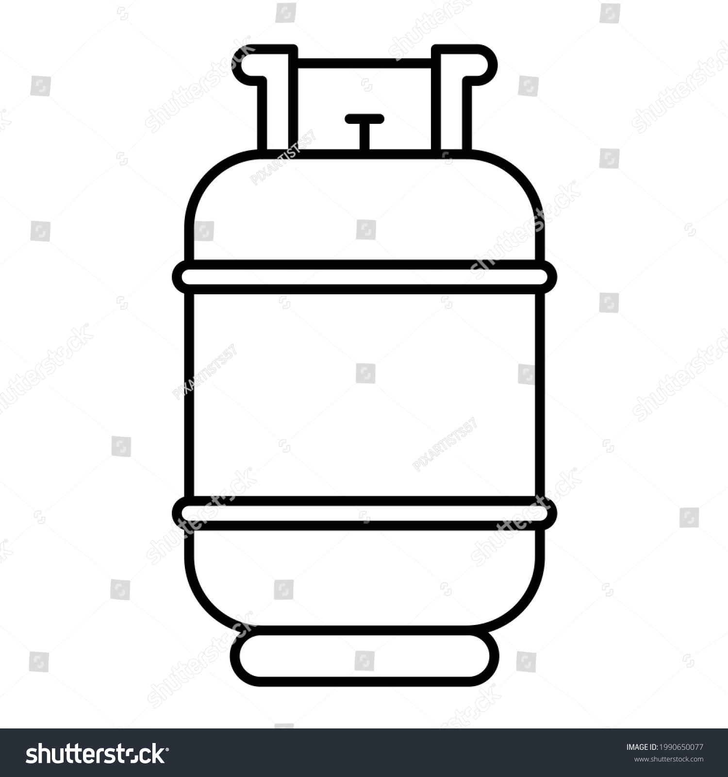 Vector Gas Cylinder Outline Icon Design Stock Vector (Royalty Free ...