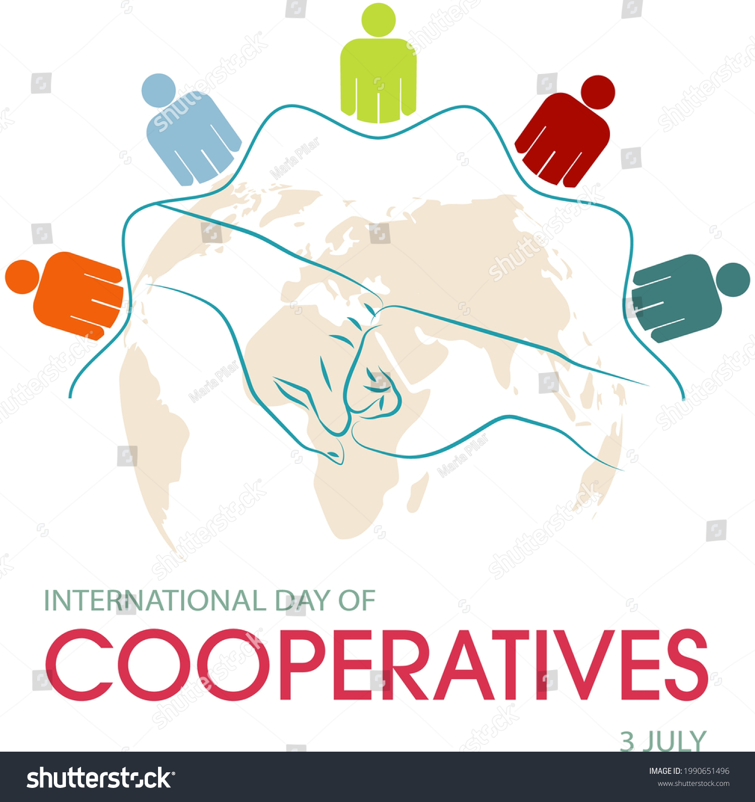 International Day Cooperatives Current Greeting Closed Stock Vector Royalty Free 1990651496 5329