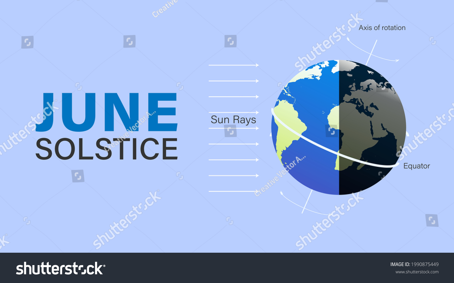 Illustration June Solstice Which Falls On Stock Vector (Royalty Free