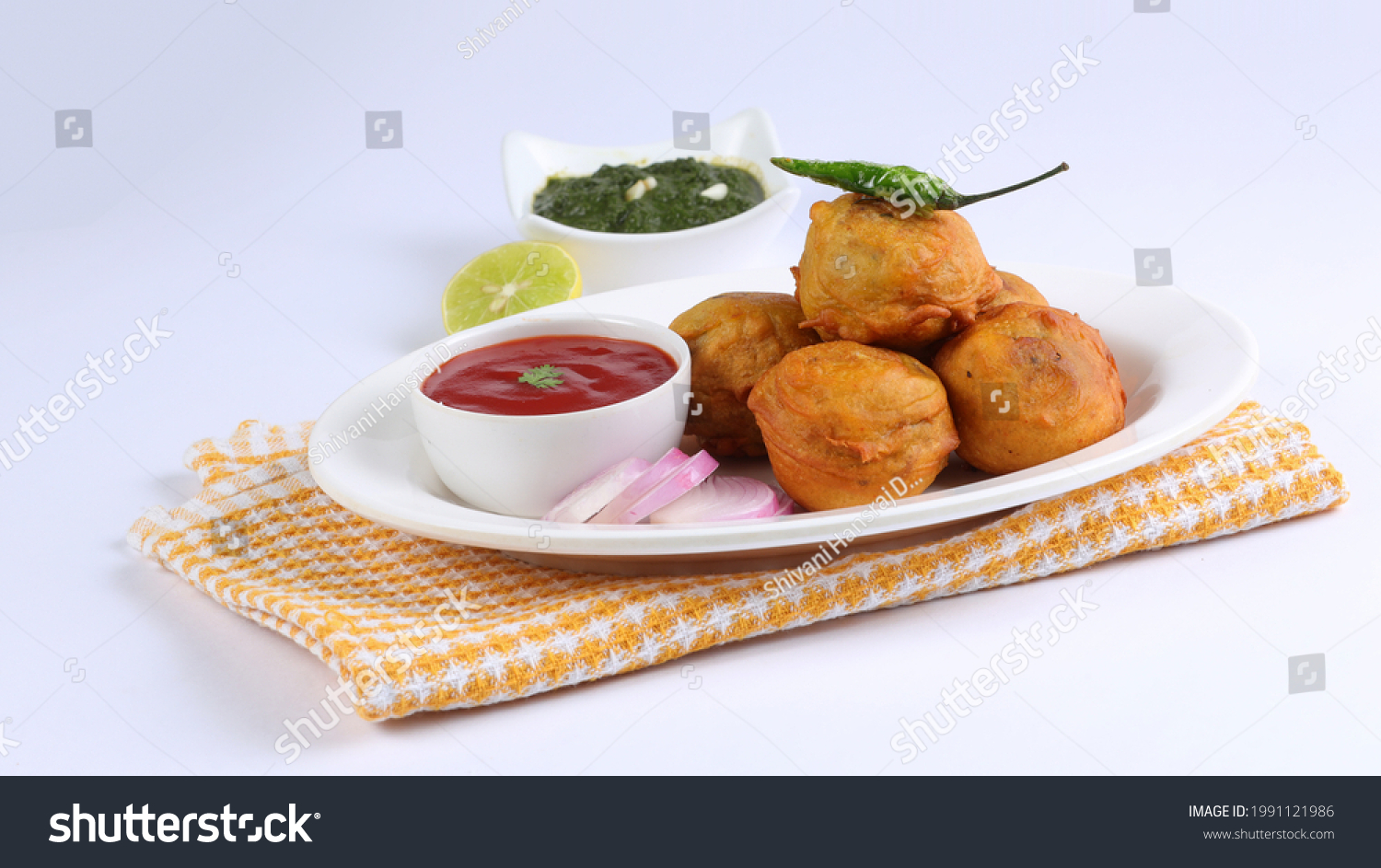 Indian Snack Aloo Vada Bonda Made Stock Photo 1991121986 | Shutterstock
