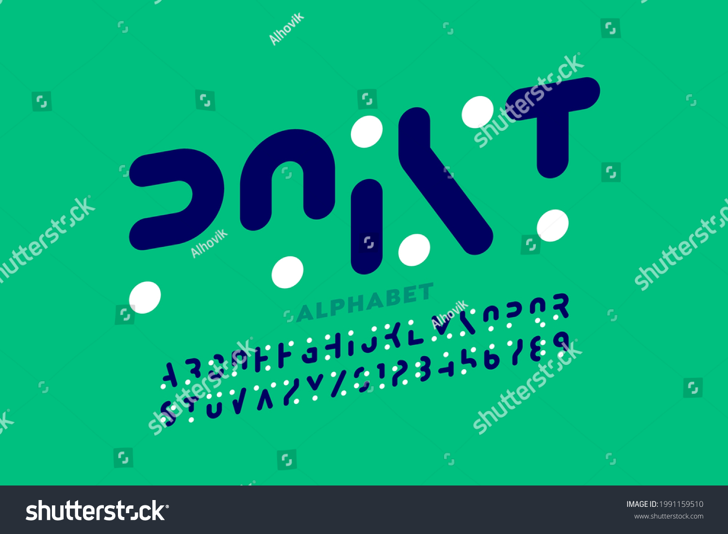 Modern Font Design Alphabet Letters Numbers Stock Vector Royalty Free 1991159510 Shutterstock