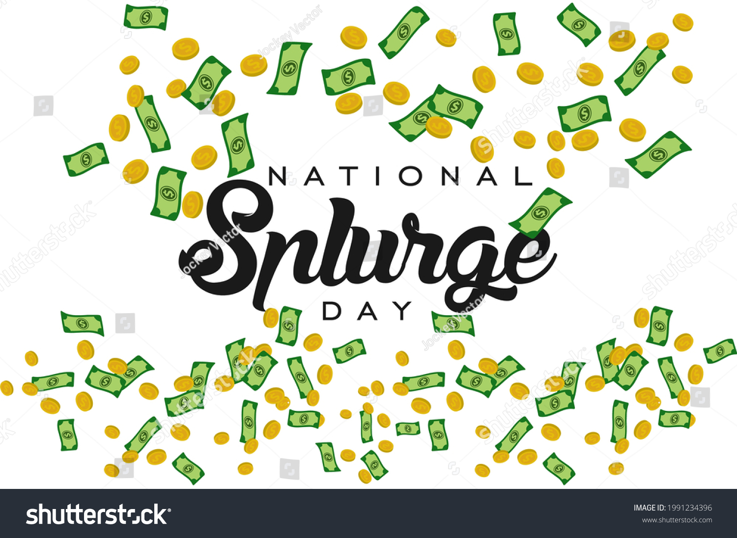 Splurge Day National Splurge Day Stock Vector (Royalty Free) 1991234396