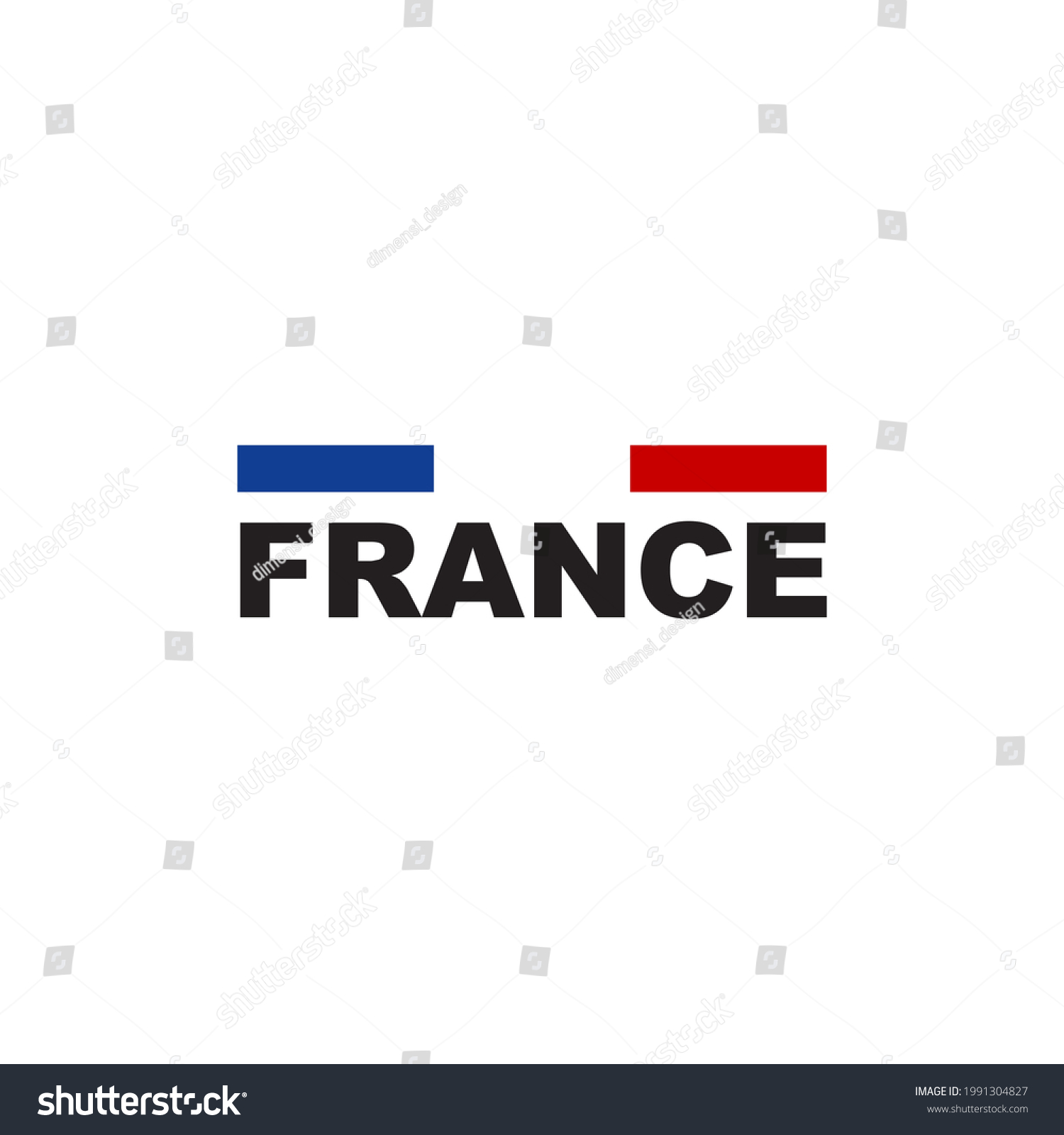 France Flag Logo Design Vector Template Stock Vector (Royalty Free ...