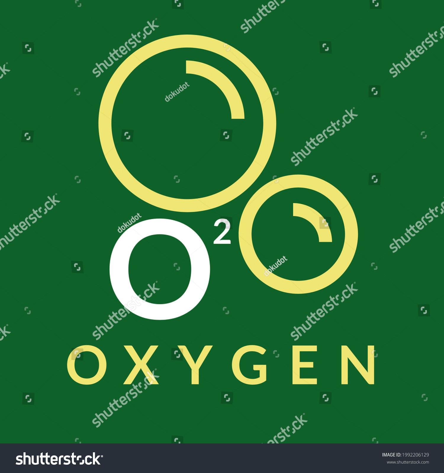 Oxygen Poster Concept Two Circles Represent Stock Illustration ...