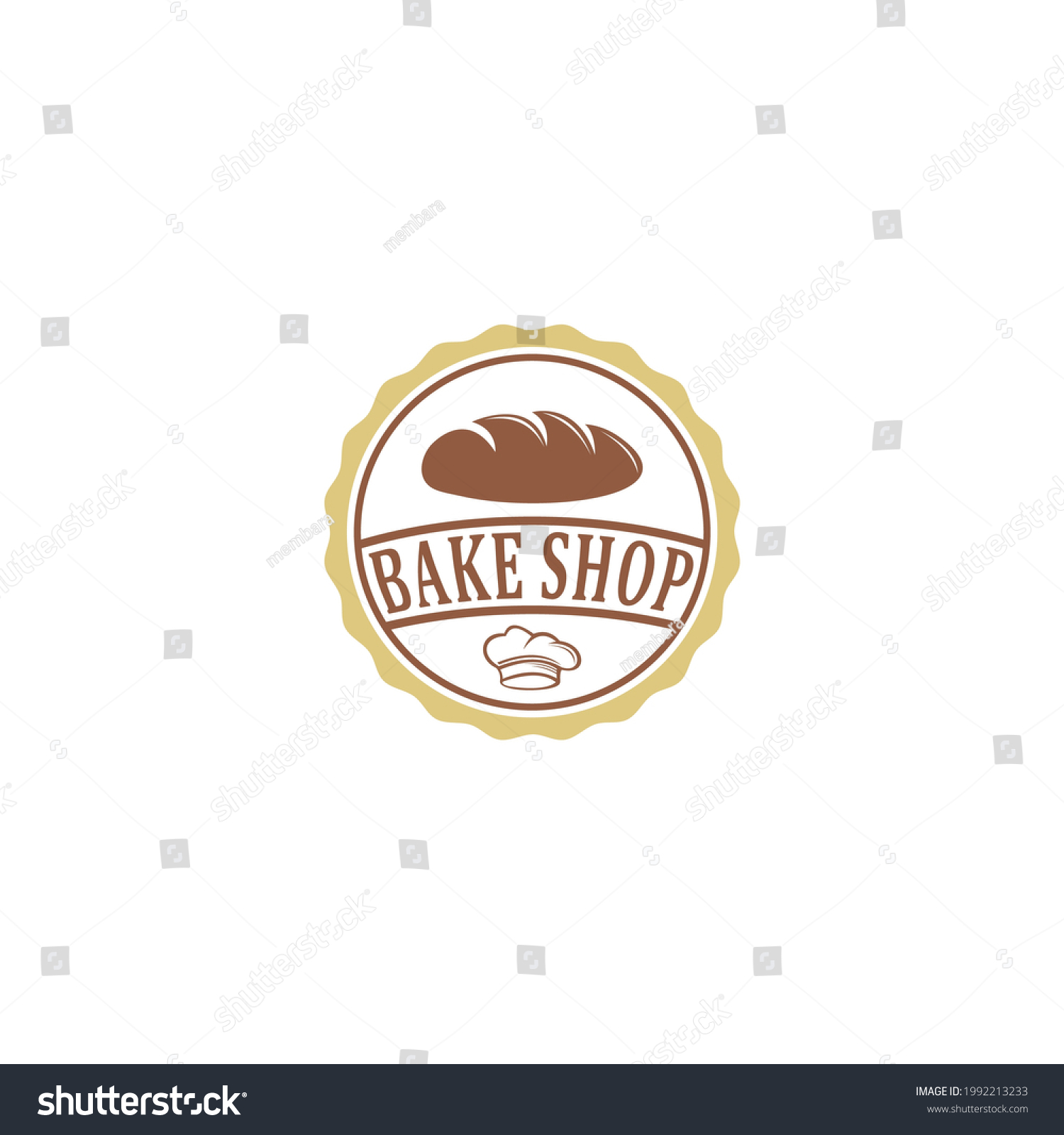 Bake Shop Logo White Background Stock Vector (royalty Free) 1992213233 