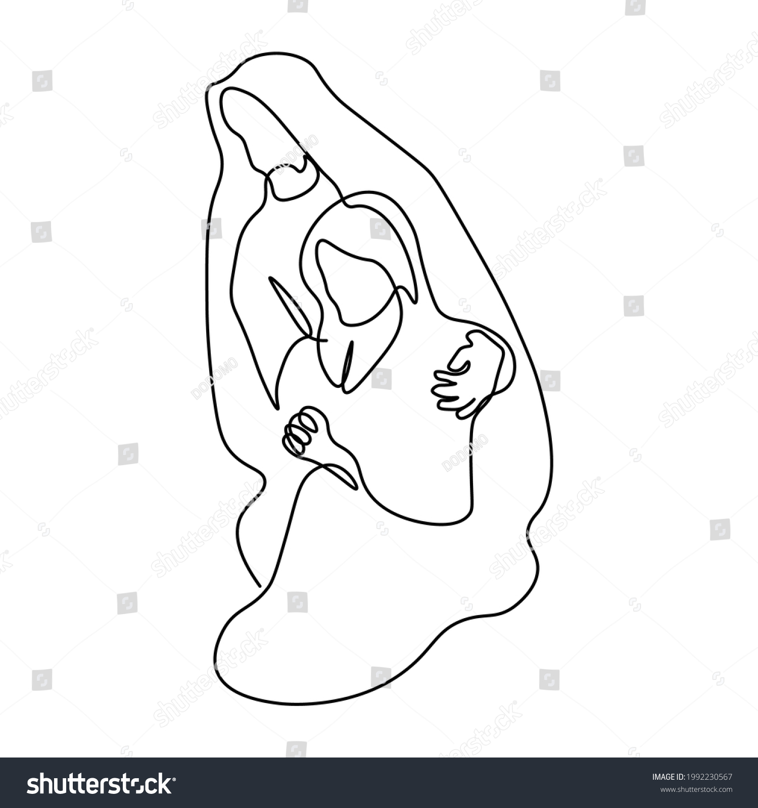 Continuous Line Drawing Jesus Christ Vector Stock Vector (Royalty Free ...