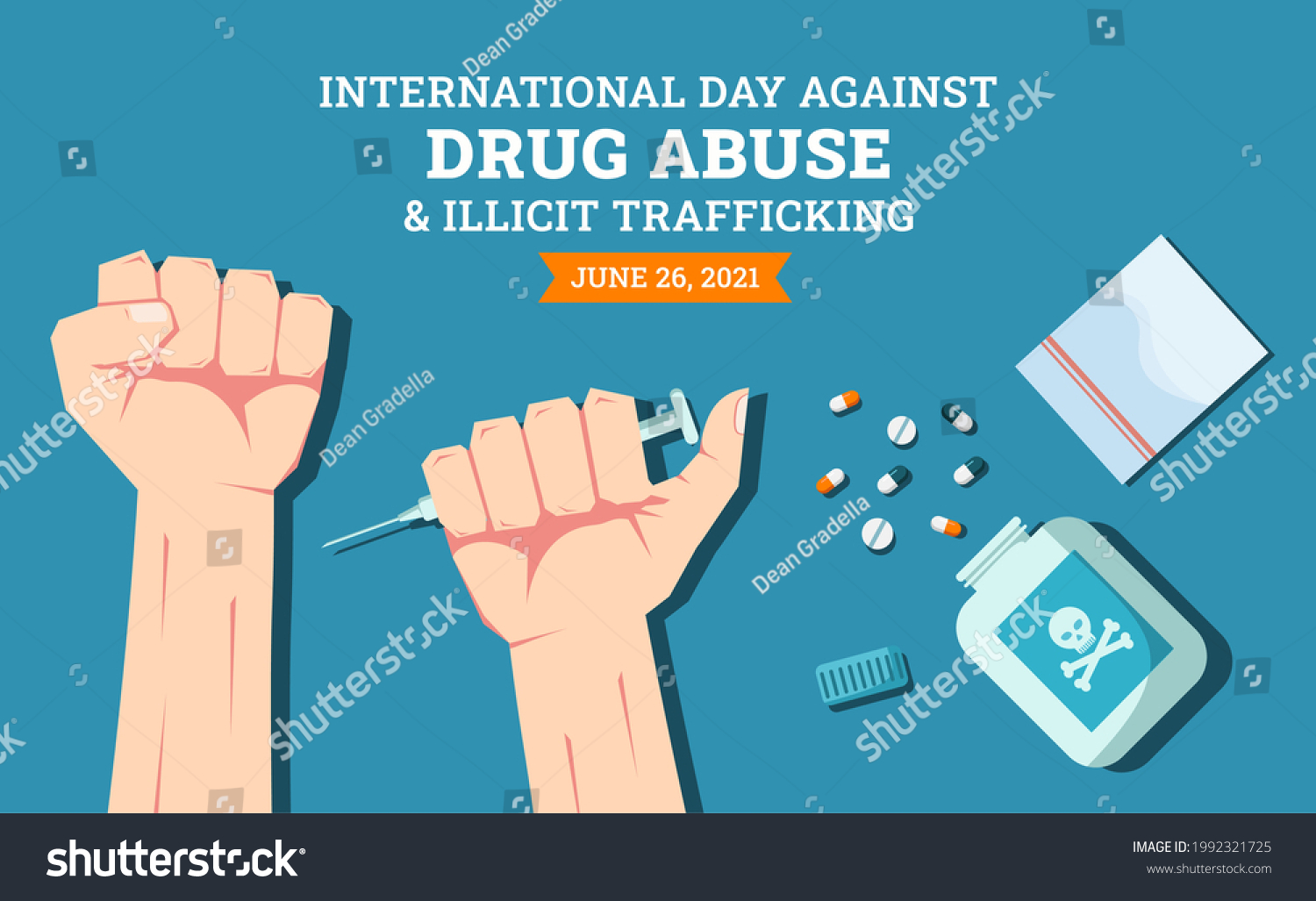 International Day Against Drug Abuse Illicit Stock Vector (royalty Free 