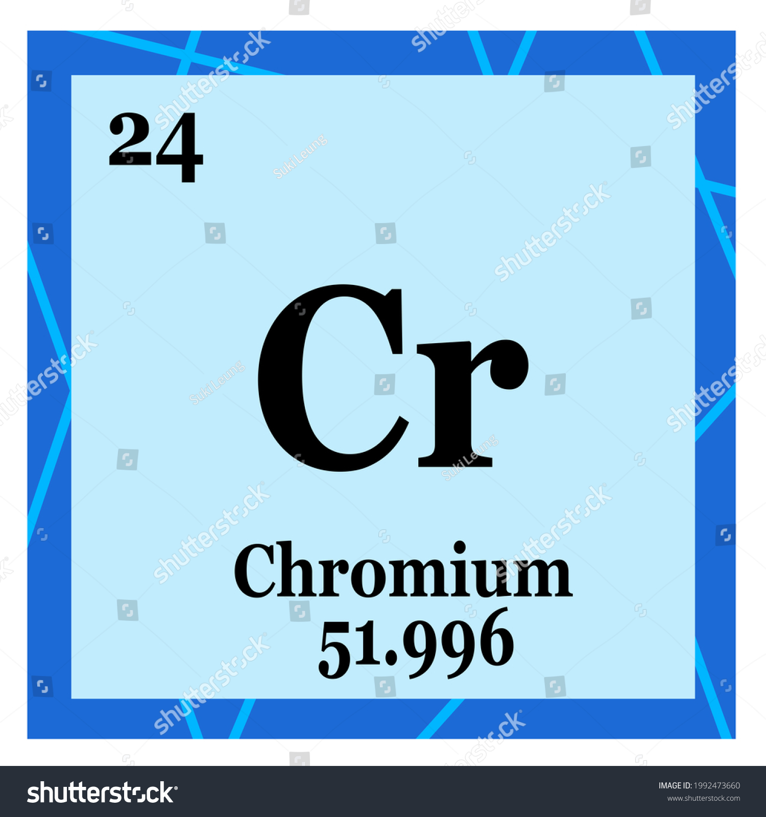 Periodic Table Element Chromium Stock Illustration 1992473660 ...