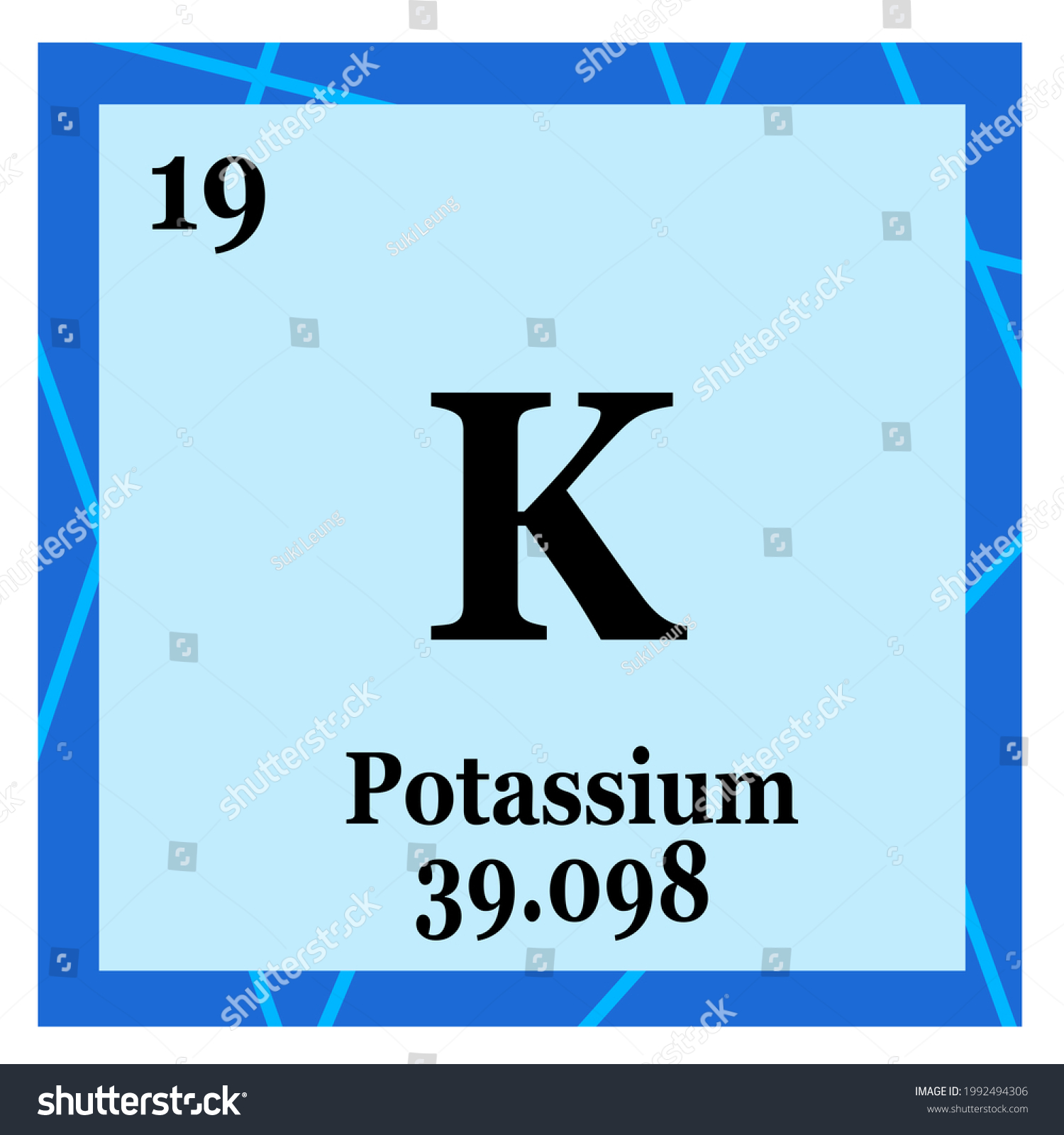 Periodic Table Element Potassium Stock Illustration 1992494306 ...