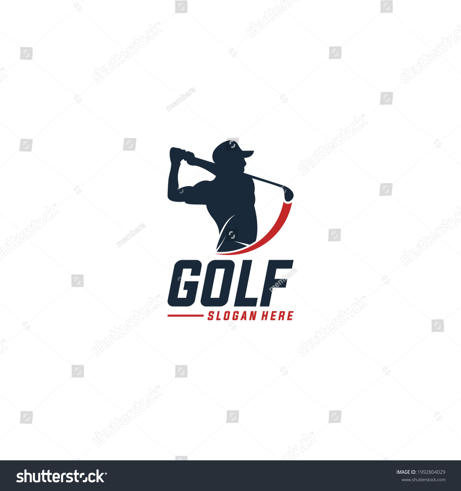 Golf Logo White Background Stock Vector (Royalty Free) 1992804029 ...