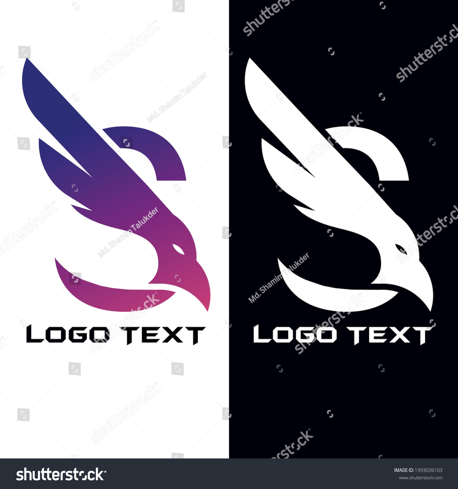 Letter S Eagle Logo Icon Creative Stock Vector (Royalty Free ...