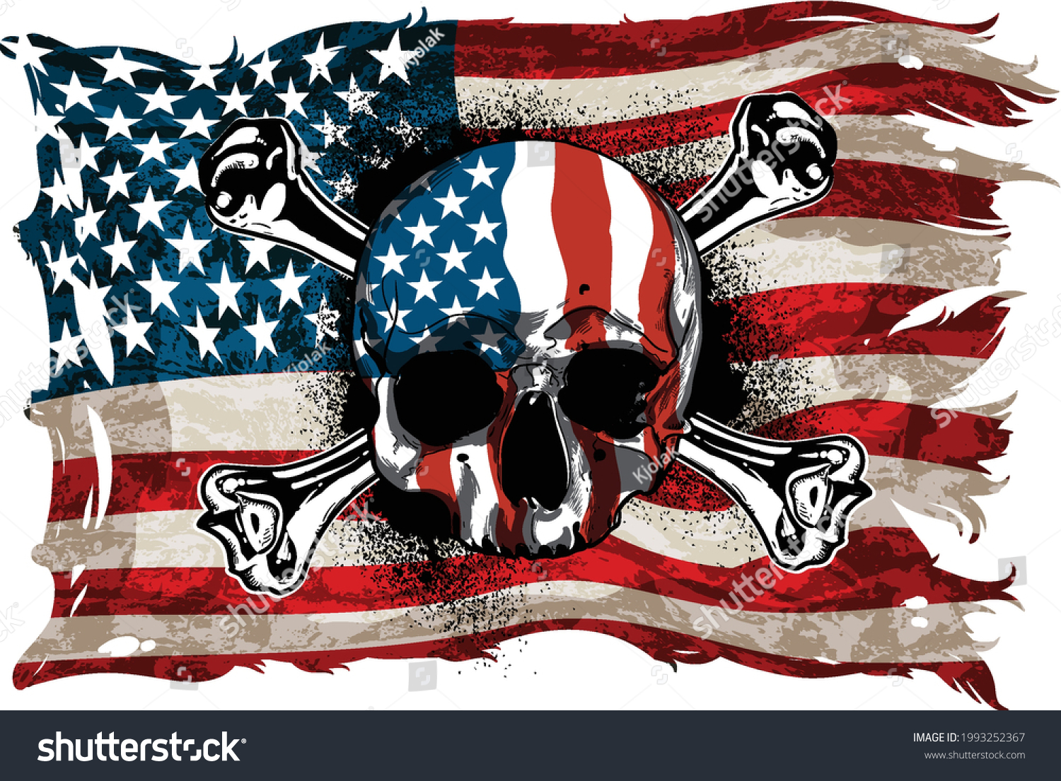 Postcard Banner Design American Flag Decor Stock Vector (royalty Free 