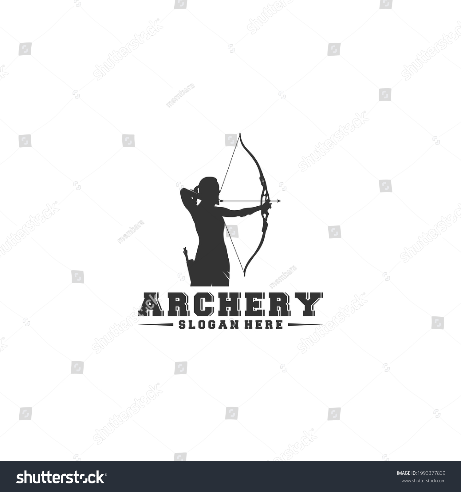 Archer Logo On White Background Stock Vector (Royalty Free) 1993377839 ...