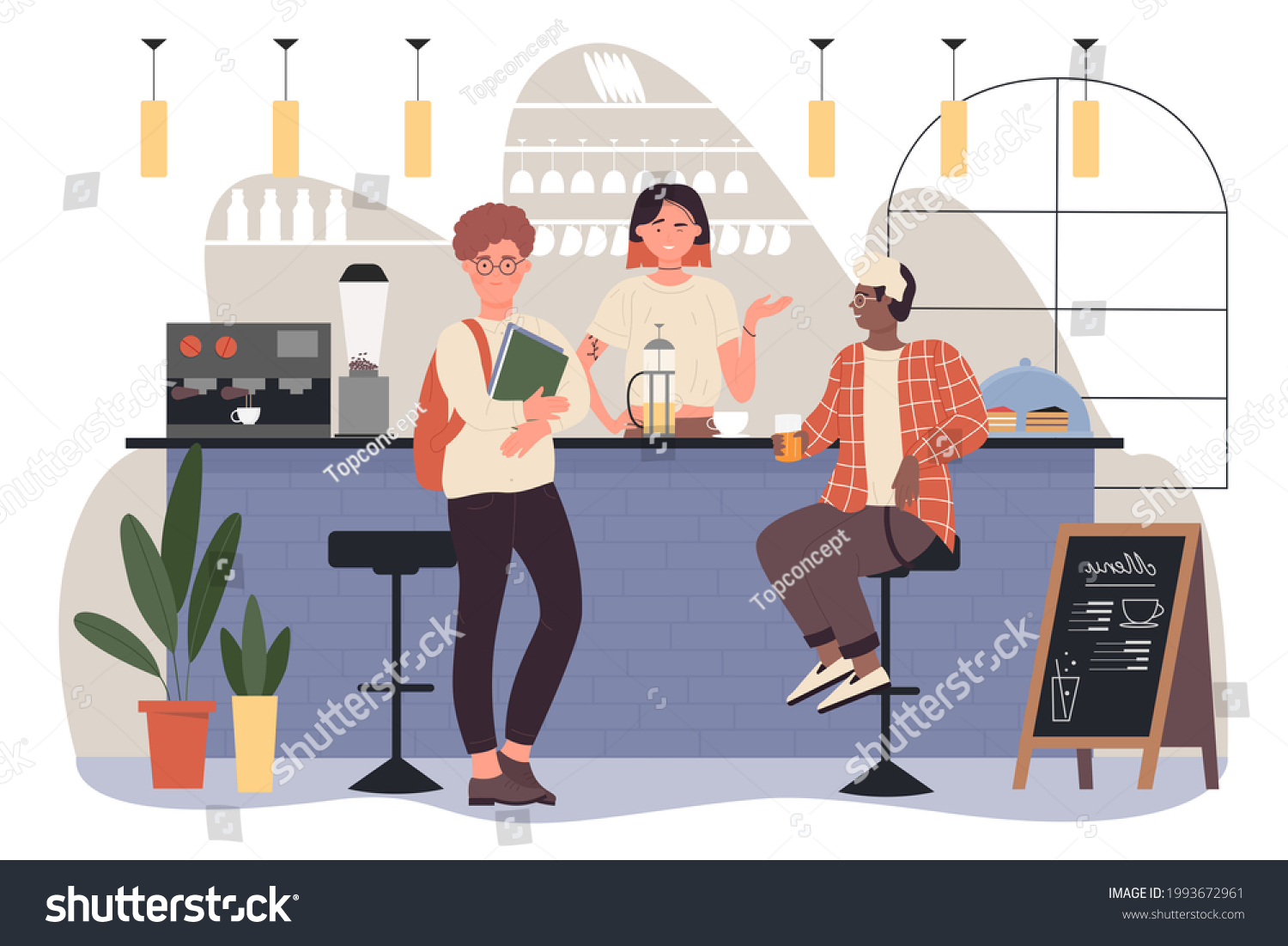 People On Bar Pub Illustration Cartoon Stock Illustration 1993672961 ...